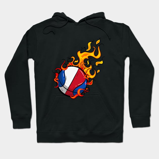 Basektball ball on Fire Hoodie by soufyane